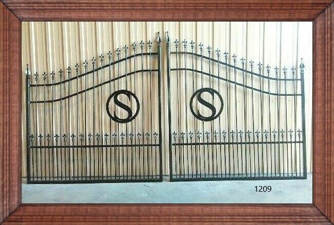 On Sale! #1209 12' Driveway Gate Wrought Iron Style Steel Metal Home Security
