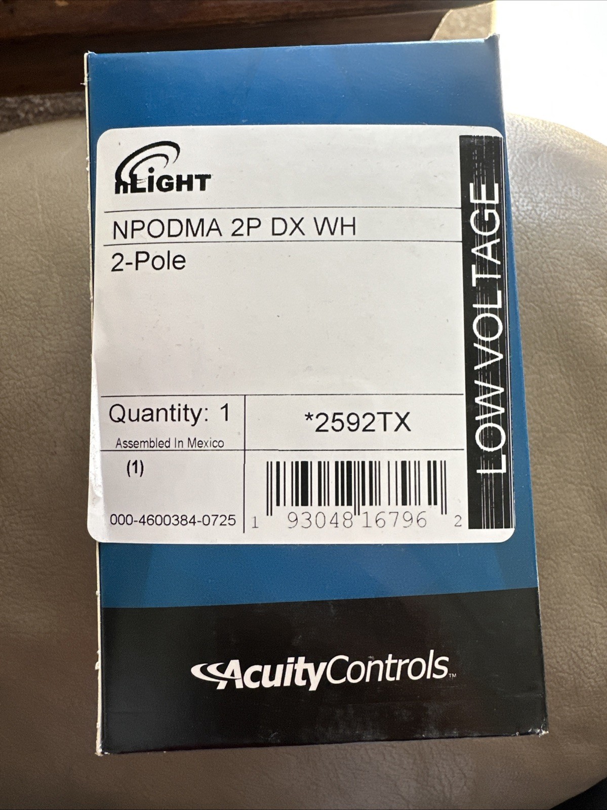 NPODMA 2P DX WH 2-Pole  *2592TX