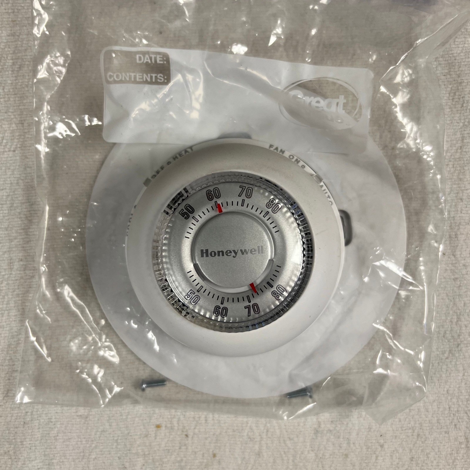 Honeywell Non- Programmable Round Thermostat - White
