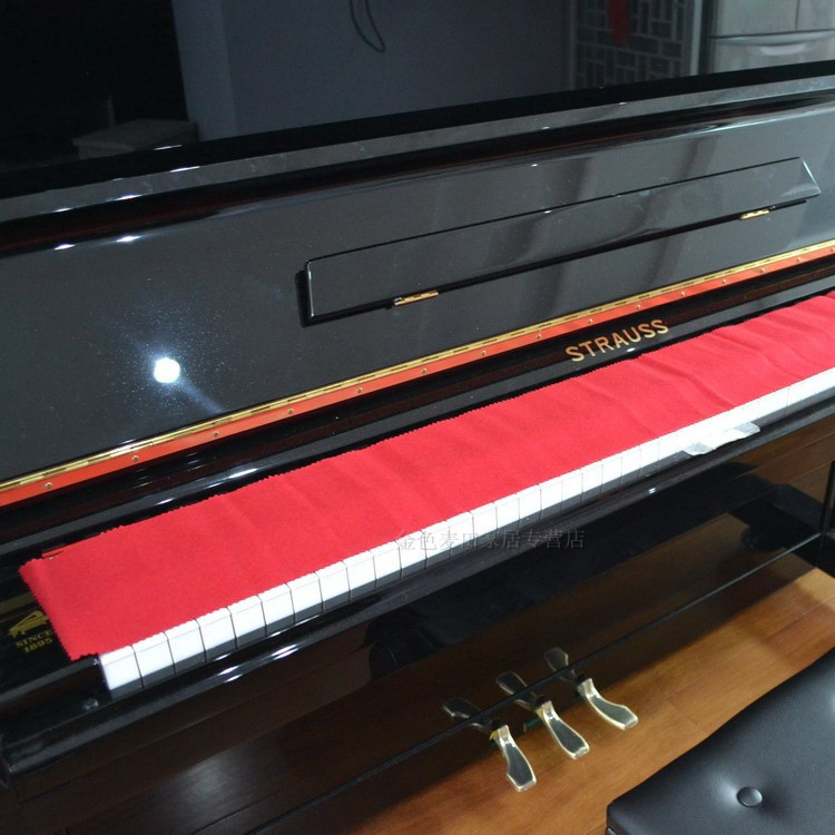 Piano Key Cover - Red Felt - Keyboard Cover
