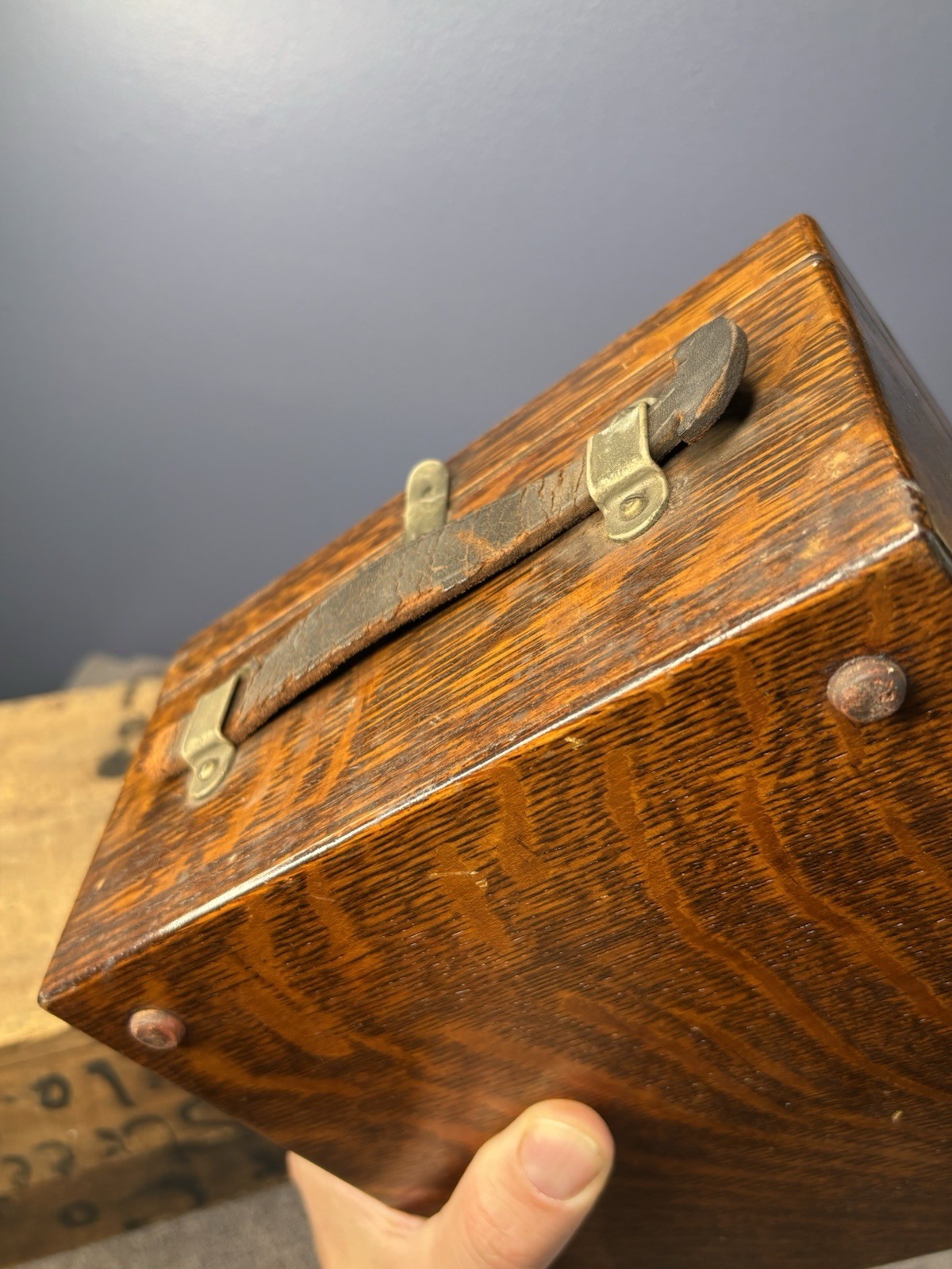 Antique 1920s WESTON D.C. ANTIQUE VOLTMETER, MODEL 45, SOLID OAK 16934