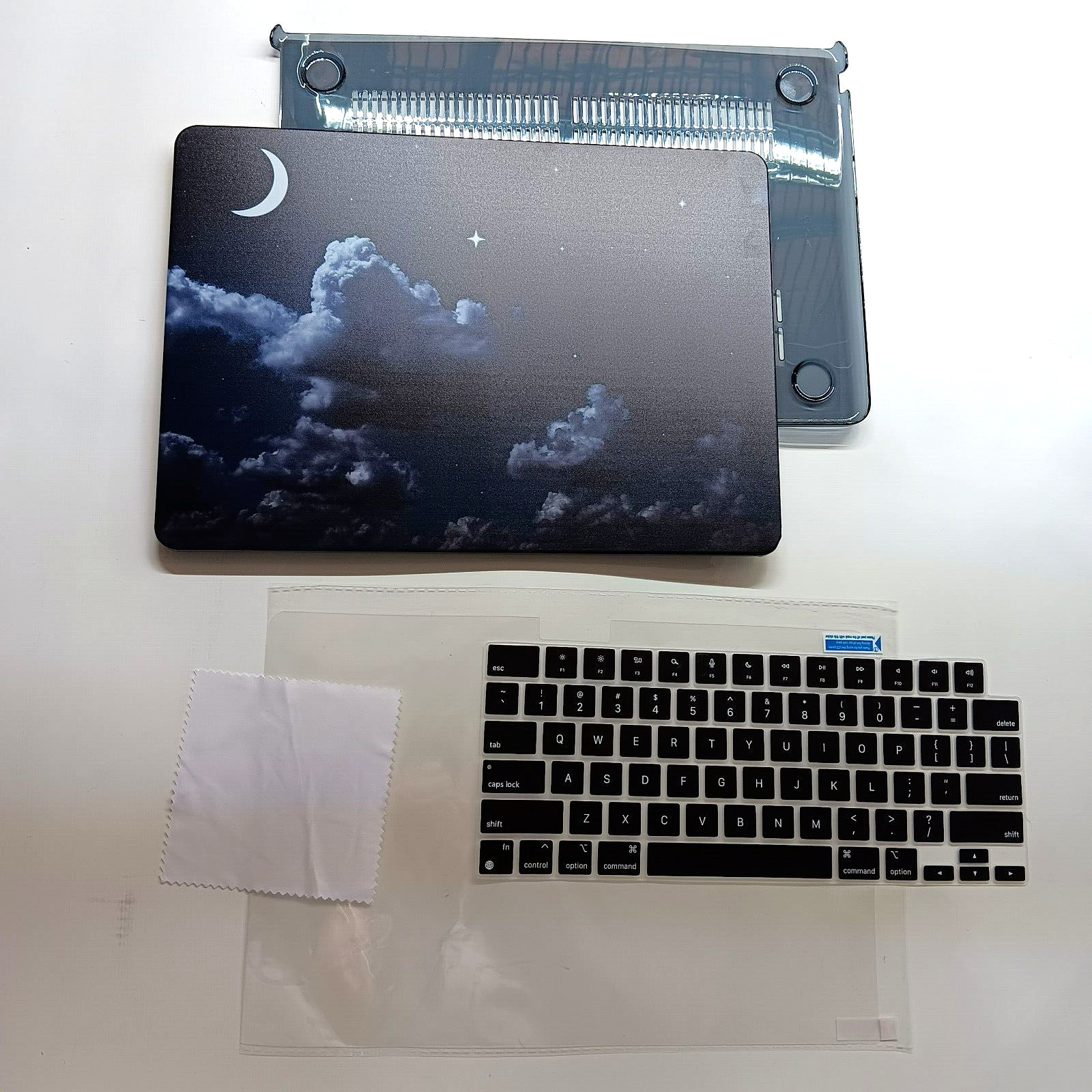 MacBook Air 13.6" Shell Case w/ Keyboard Cover & Screen Protector, Cloudy Sky