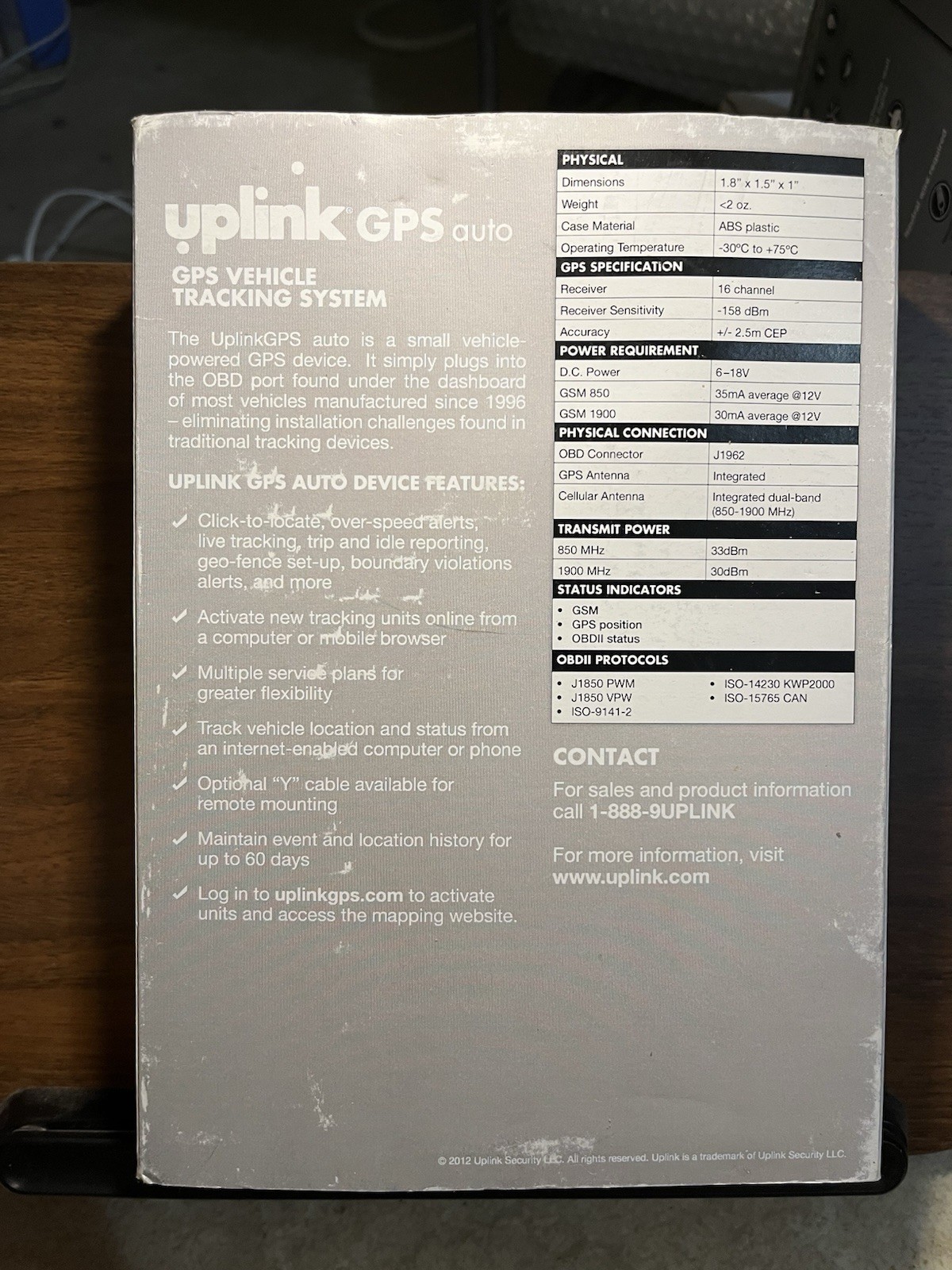 Uplink GPS Auto Vehicle Tracking System New Opened Box