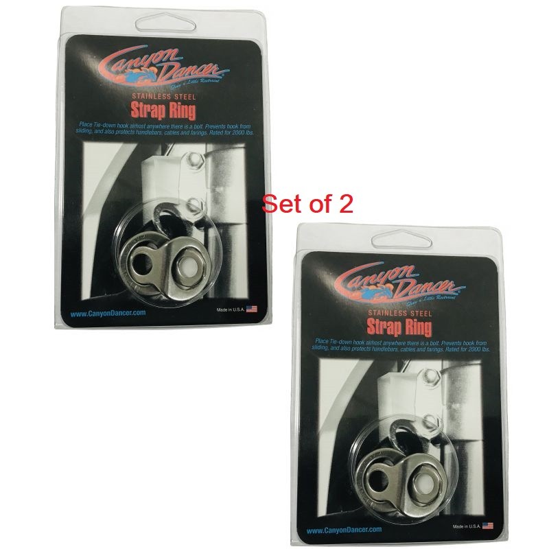 2 Canyon Dancer Stainless Steel Dirt Bike Motorcycle Tie Down Strap Rings CR KX