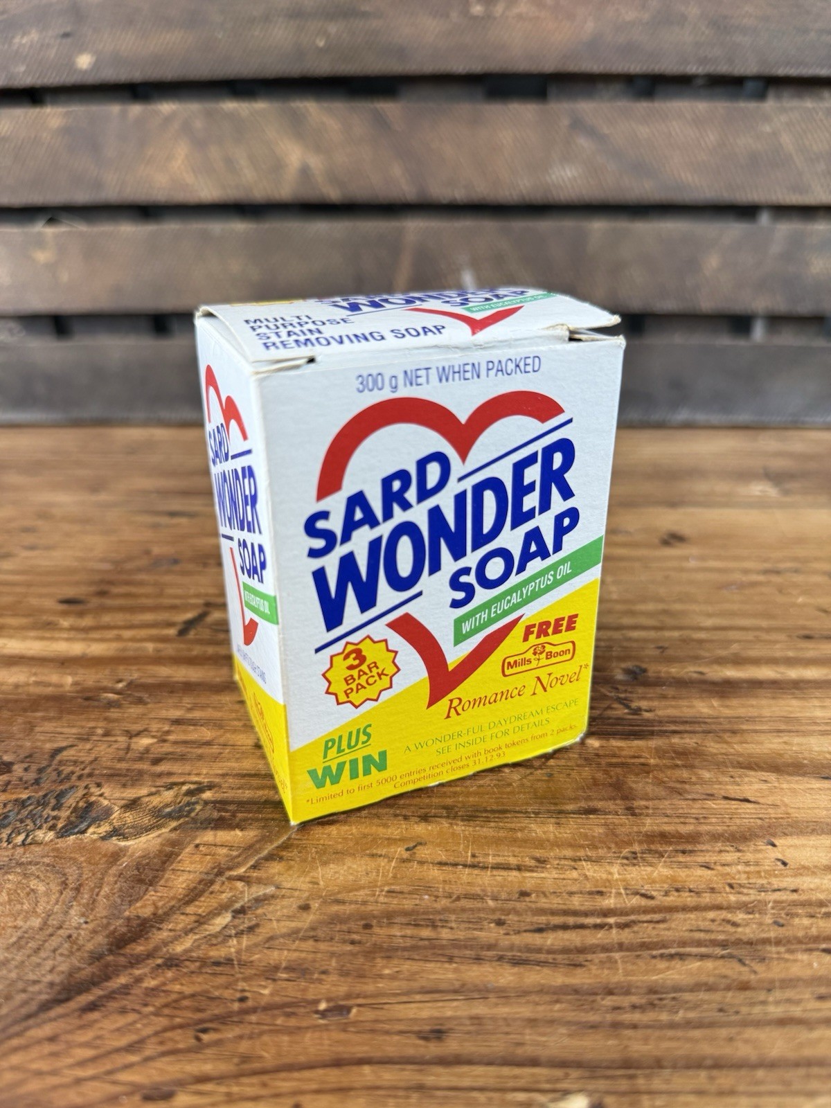 New Vintage 3 Bars SARD Wonder Soap Eucalyptus Oil Made In Australia StainRemove