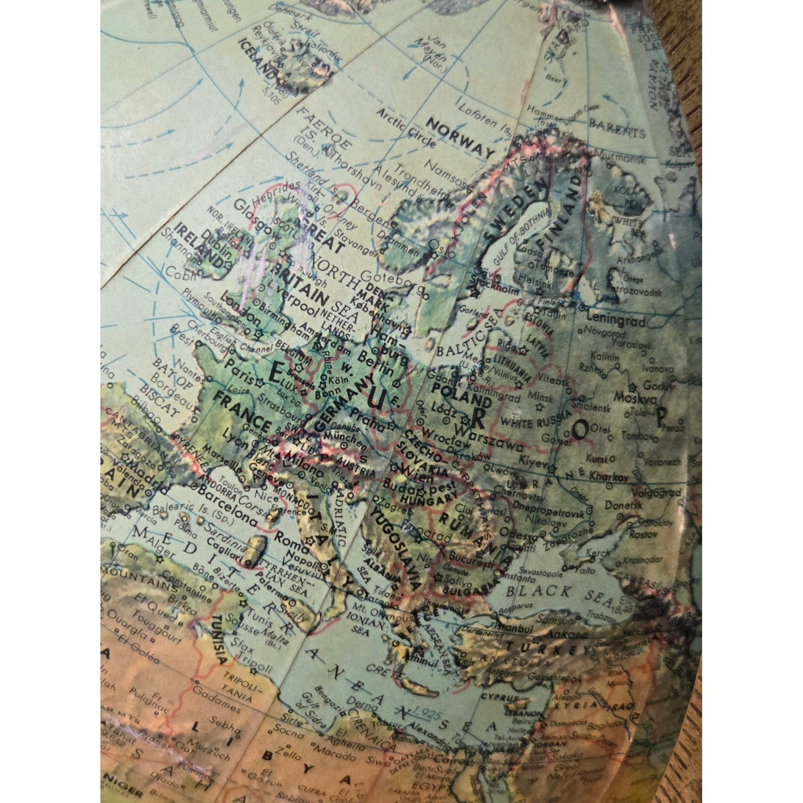 Vintage Replogle Illuminated World Globe