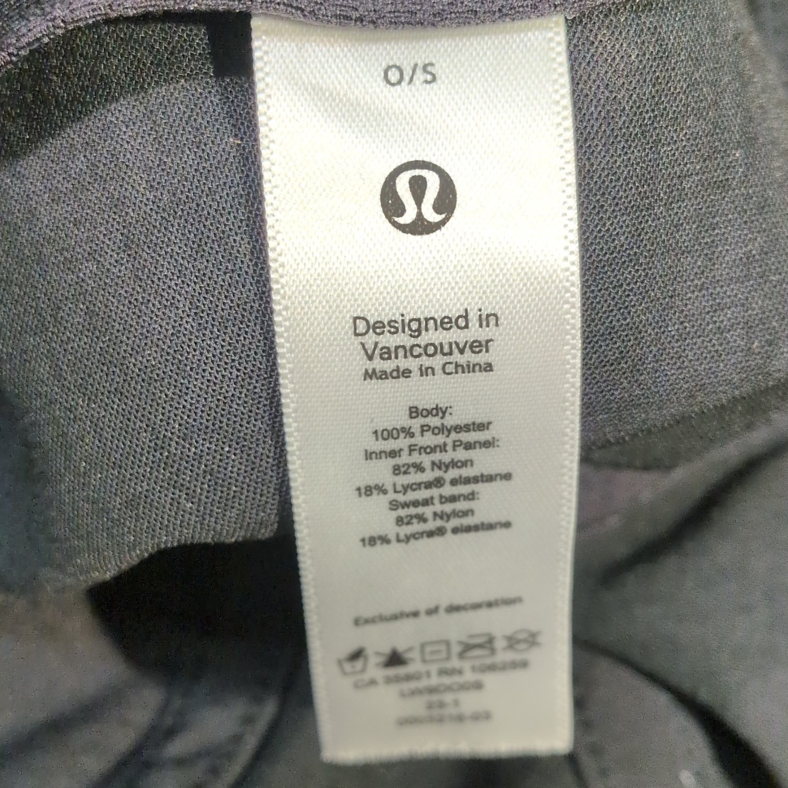lululemon Black Baseball Hat Adjustable Polyester Nylon One Size