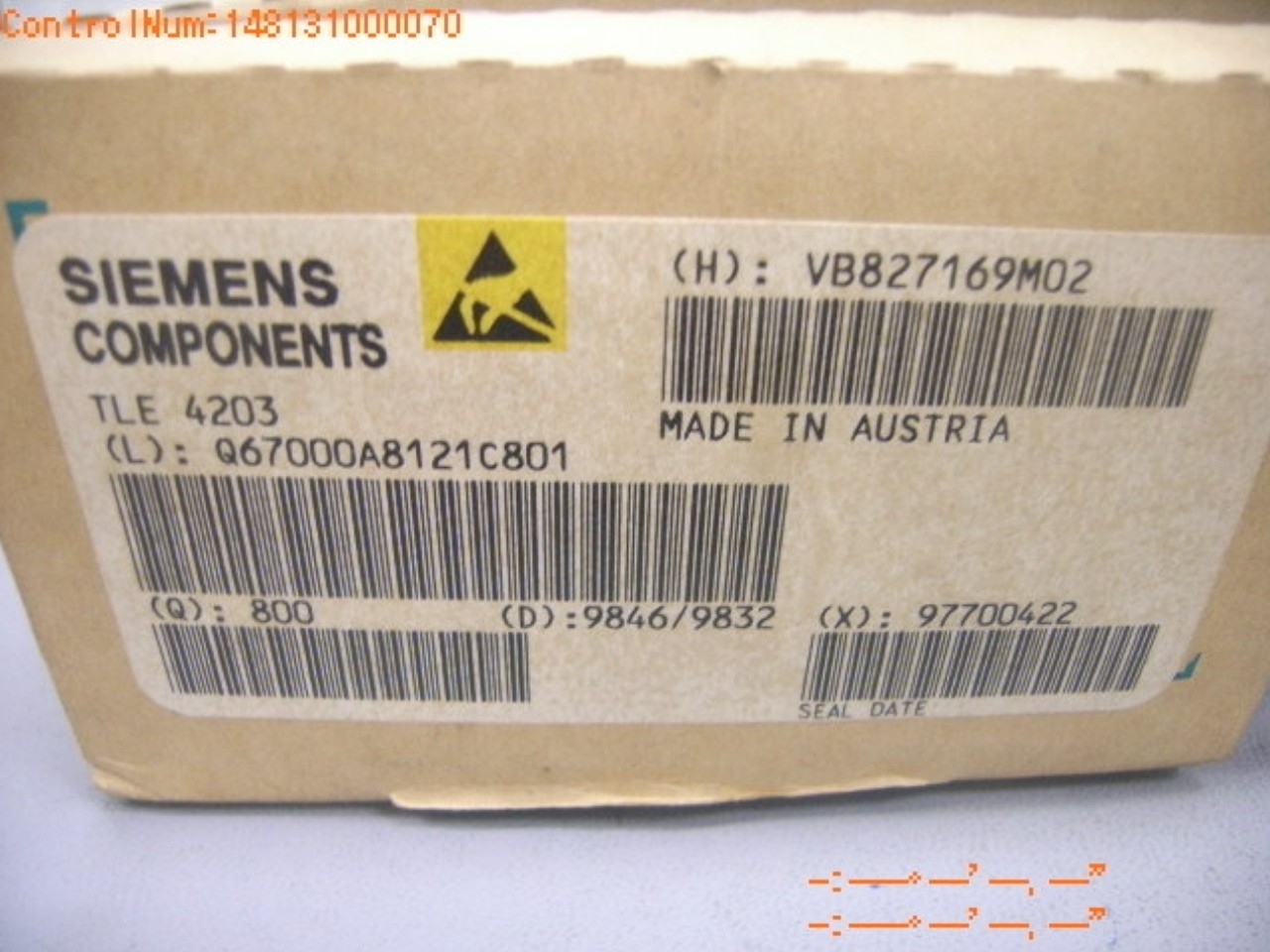 TLE4203 - Siemens - BRUSH DC MOTOR CONTROLLER, 6 A, PSFM7 ( 5 pcs