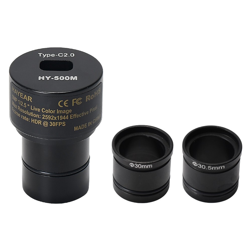 HAYEAR HY-500M 5MP Microscope Camera USB Camera for Microscope with Adapters ot