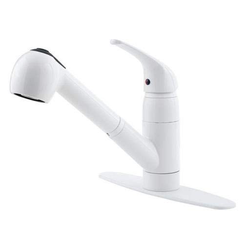 Pfirst Series Kitchen Sink Faucet with Pull Out Sprayer Single Handle Mid Arc...