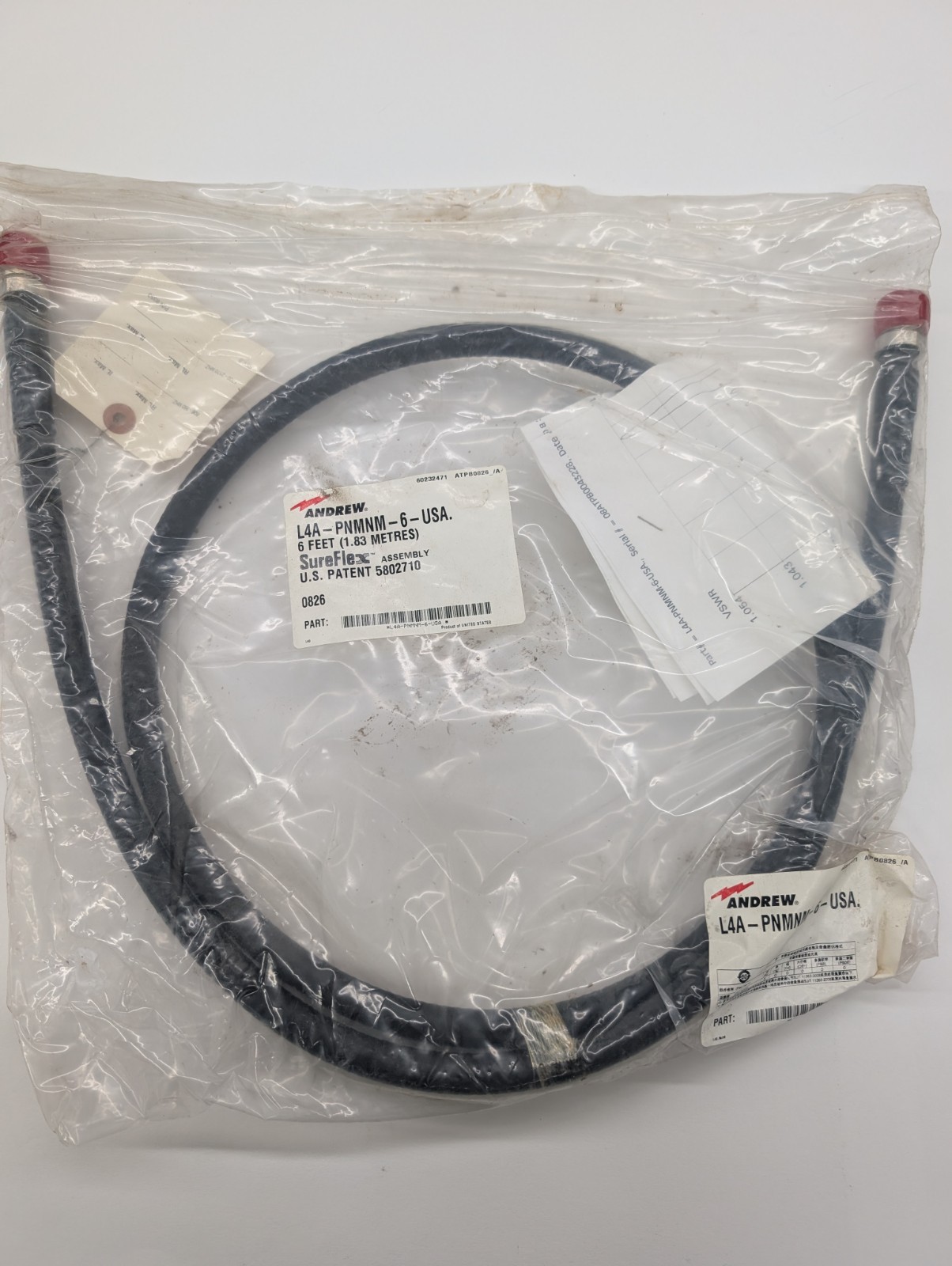 ANDREW  L4A-PNMNM-6  SUREFLEX ASSEMBLY. 6ft. 1.83M.