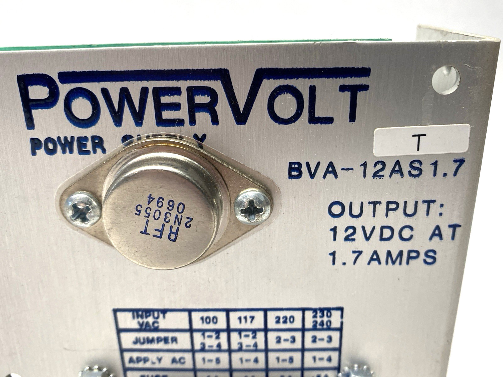 Powervolt BVA-12AS1.7 DC Power Supply 20VA