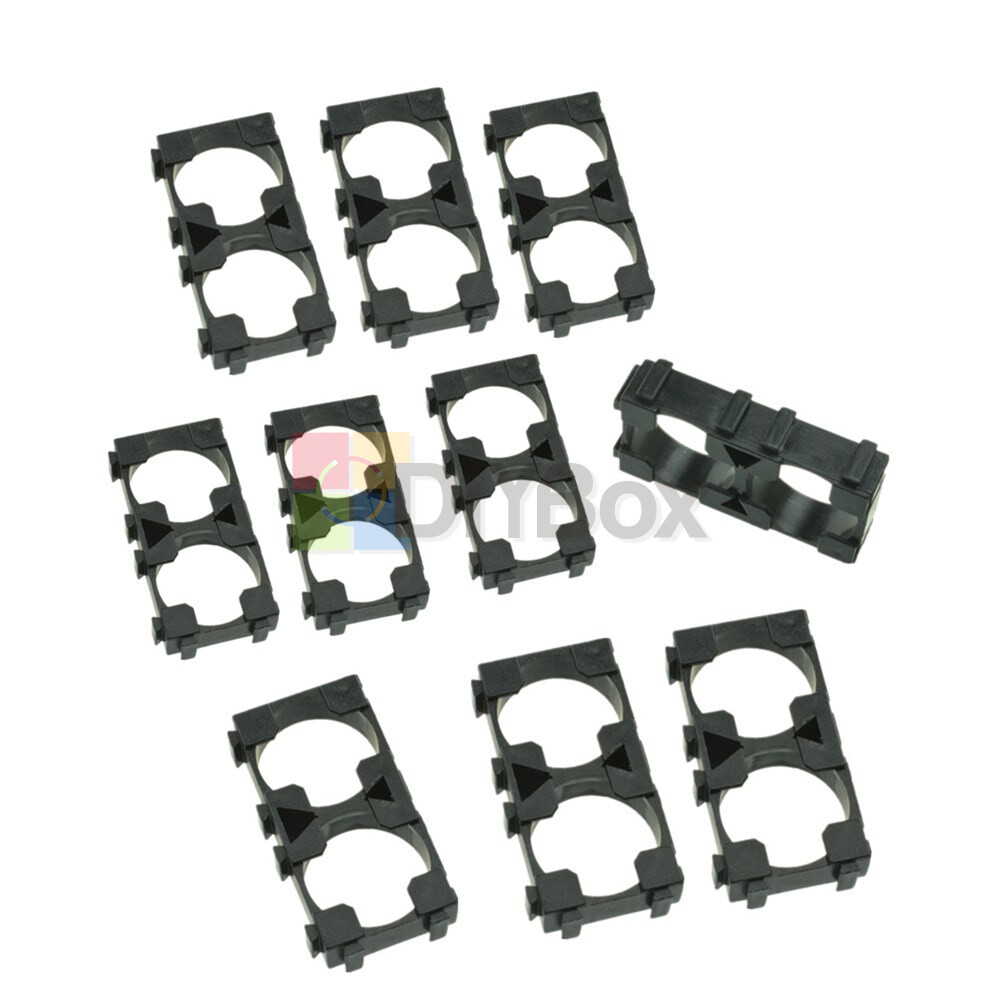 4/10/50PCS 1x2 18650 Battery Spacer Radiating Shell Pack Plastic Heat Holder