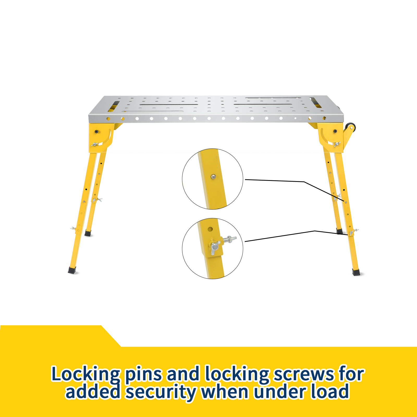 Welding Table, Portable Folding Workbench With Adjustable Height for Garage,Shop