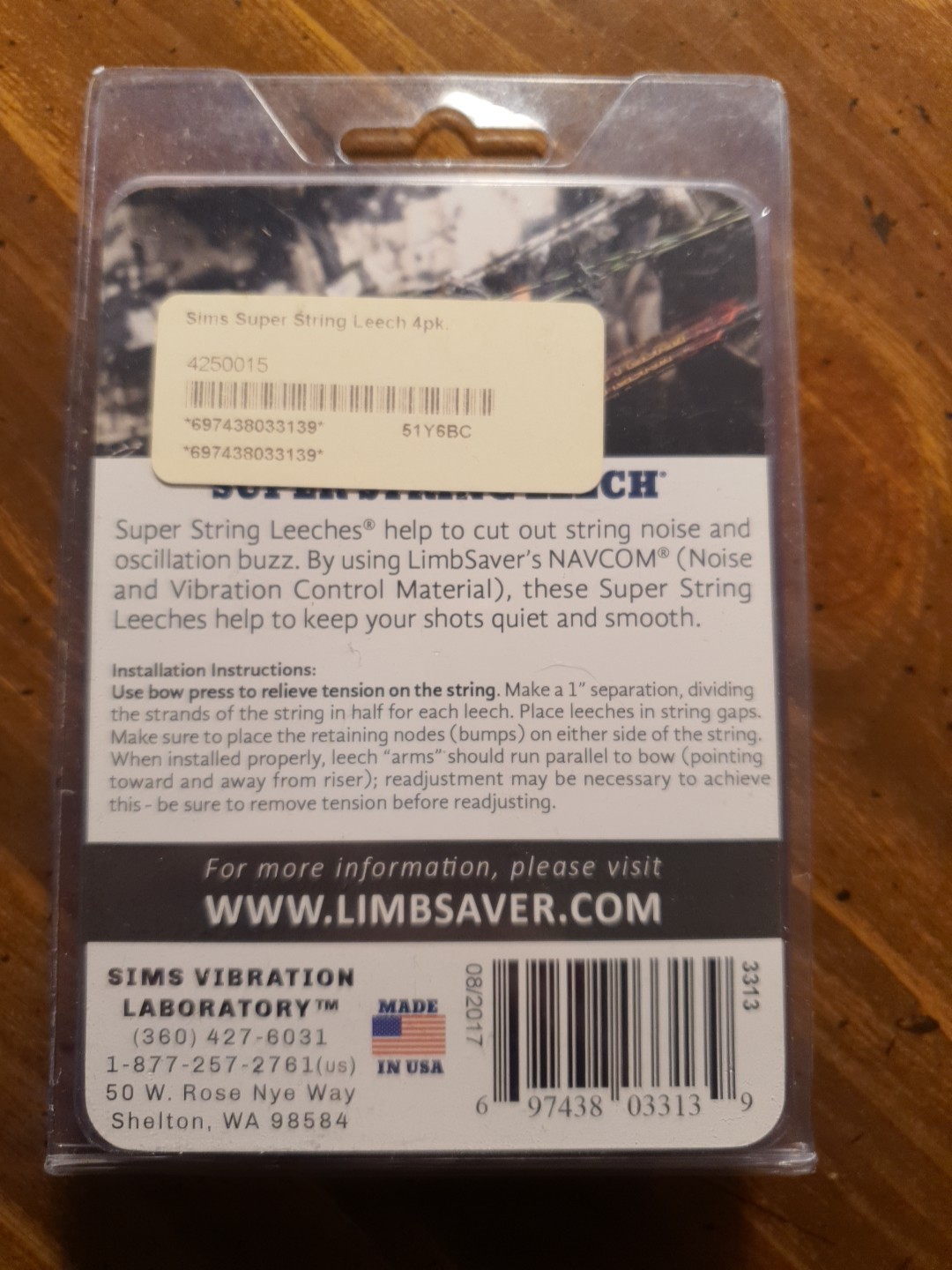Limbsaver Super Bow String Leech - 4 pack (Black) #3313