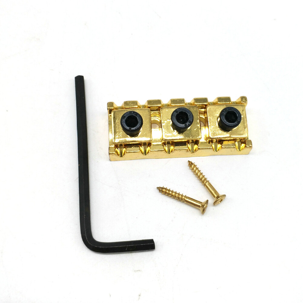 2 Sets Guitar Locking Nut String Lock For Floyd Rose Tremolo Bridge Gold 43mm US