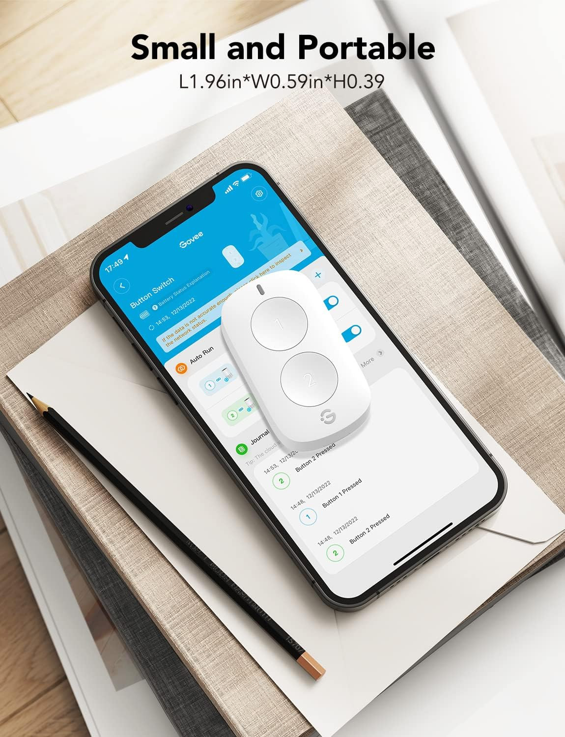 Smart Mini Double Button Switch, Group Control Multiple Devices | Versatile Wire