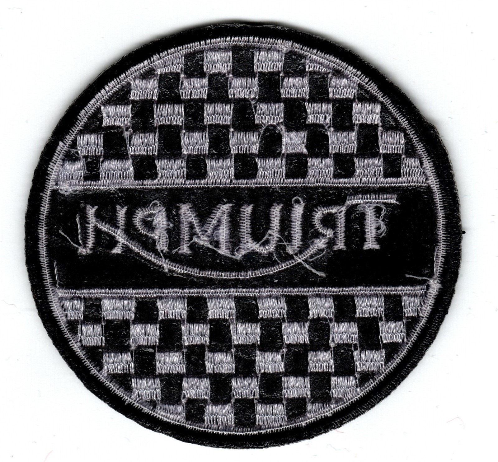Triumph Black & White Checkered Embroidered Iron On Motorcycle Patch *New* #080