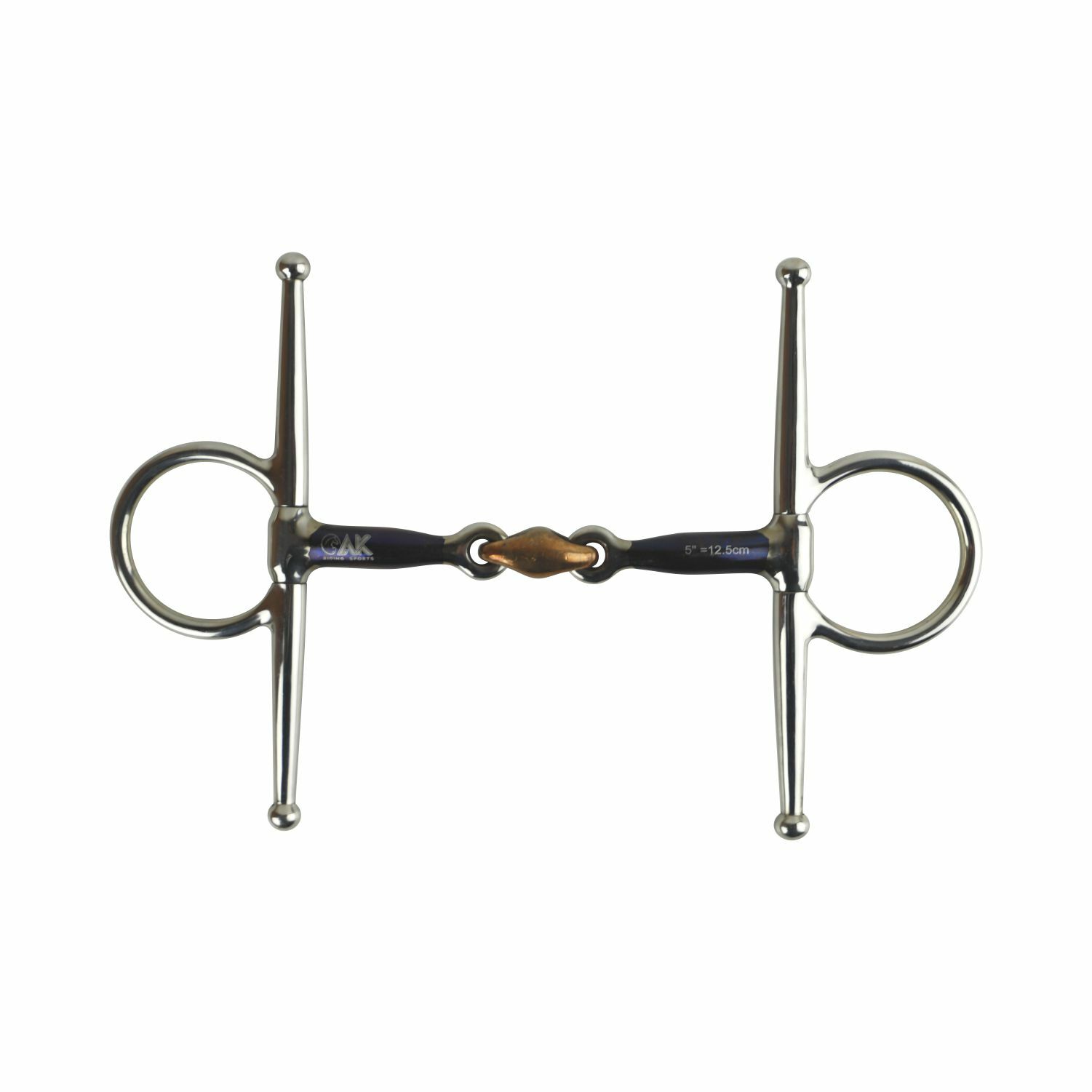 AK Full Cheek Horse Riding Bit with Cooper Lozenge & Sweat Iron Mouthpiece
