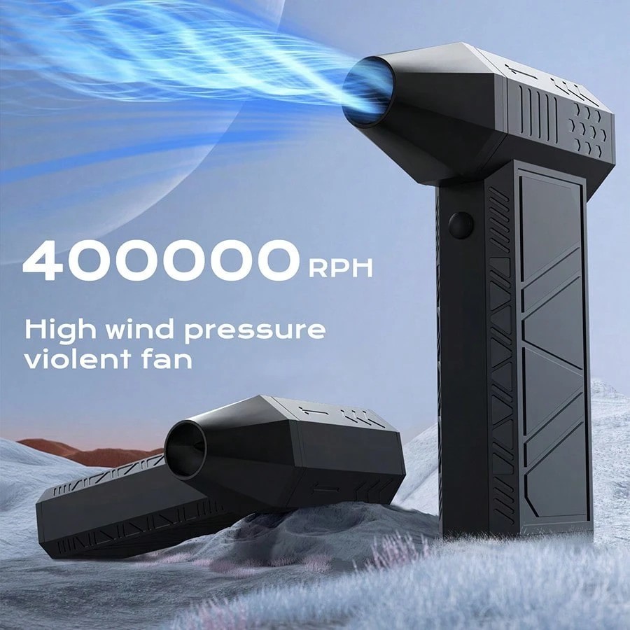 Powerful 400000RPM Electric Air Duster Sleek Turbo Jet Fan for PC Keyboard Car C