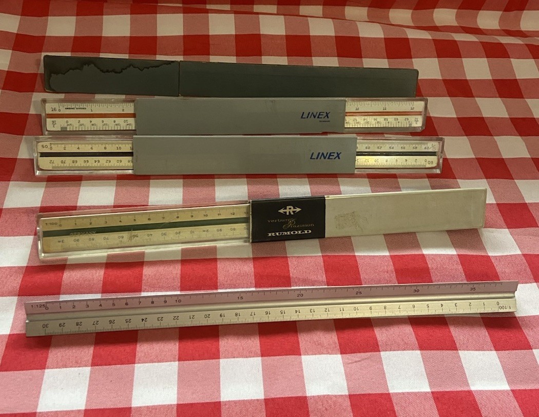 Linex Rumold Vintage Architectural Triangle Rules Joblot Of 5