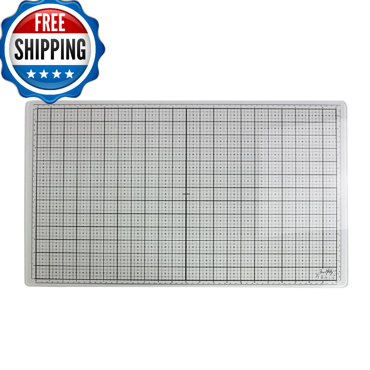 Tim Holtz 23 x 14 Glass Studio Media Mat White