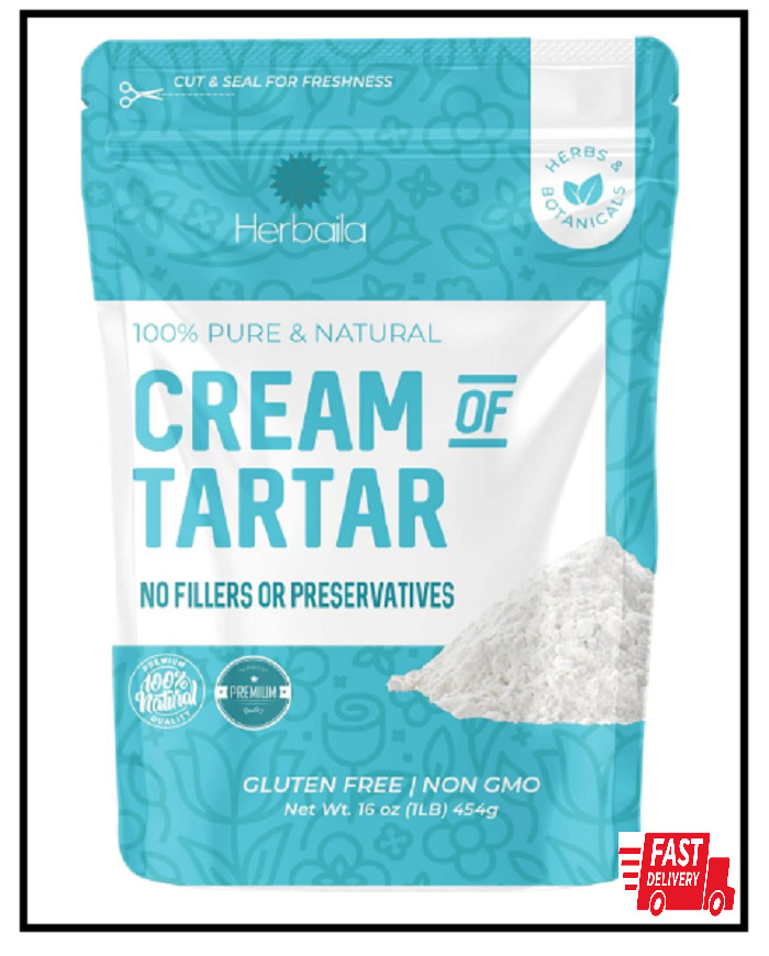 Cream of Tartar for Baking 1lb, Gluten Free, Premium All Natural Food-grade Crea