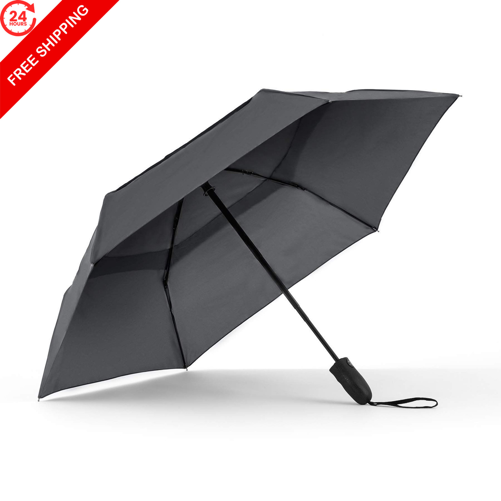 ShedRain Windjammer Automatic Vented Compact Folding One Size, Charcoal