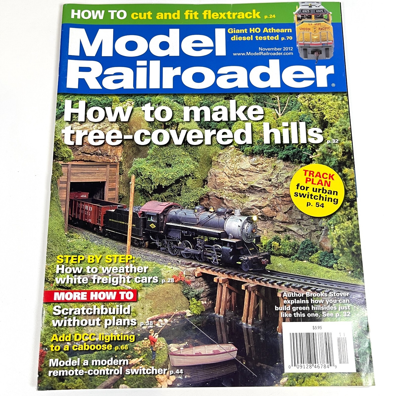 Model Railroader NOV 2012 Make Tree Covered Hills Weather Freight Cars Flextrack
