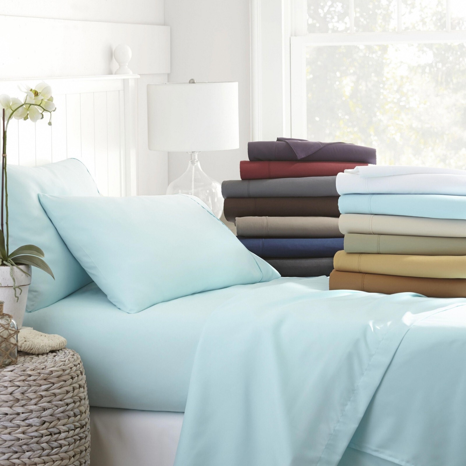 US Full Size Bedding Collection 1000 TC 100% Egyptian Cotton Choose Color & Item