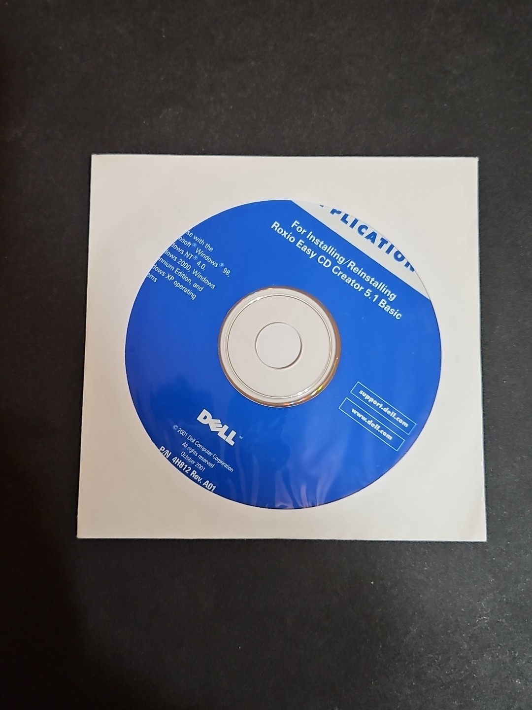 Dell Software CD For Installing & Reinstalling Roxio Easy CD Creator 5.1 Basic