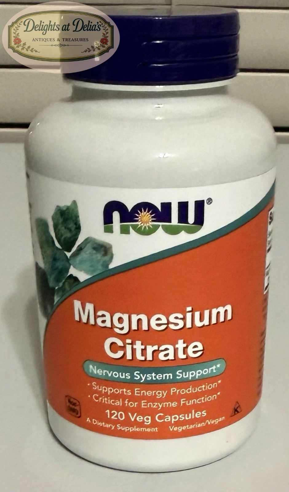 NOW Supplements, Magnesium Citrate, Nervous System Support, 120 Veg Capsules