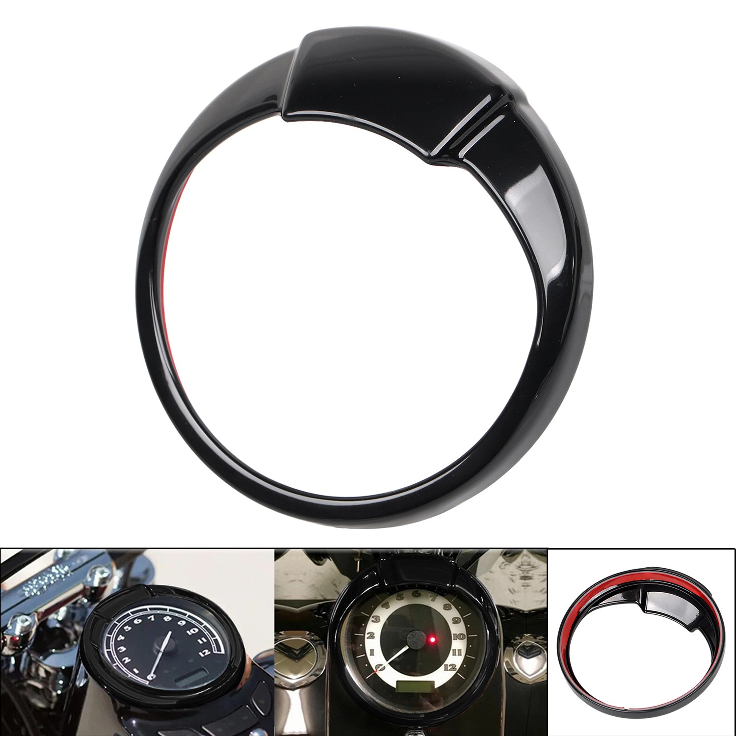 5" Speedometer Gauge Bezel Covers Trim Ring For Harley Heritage Softail Fat Boy