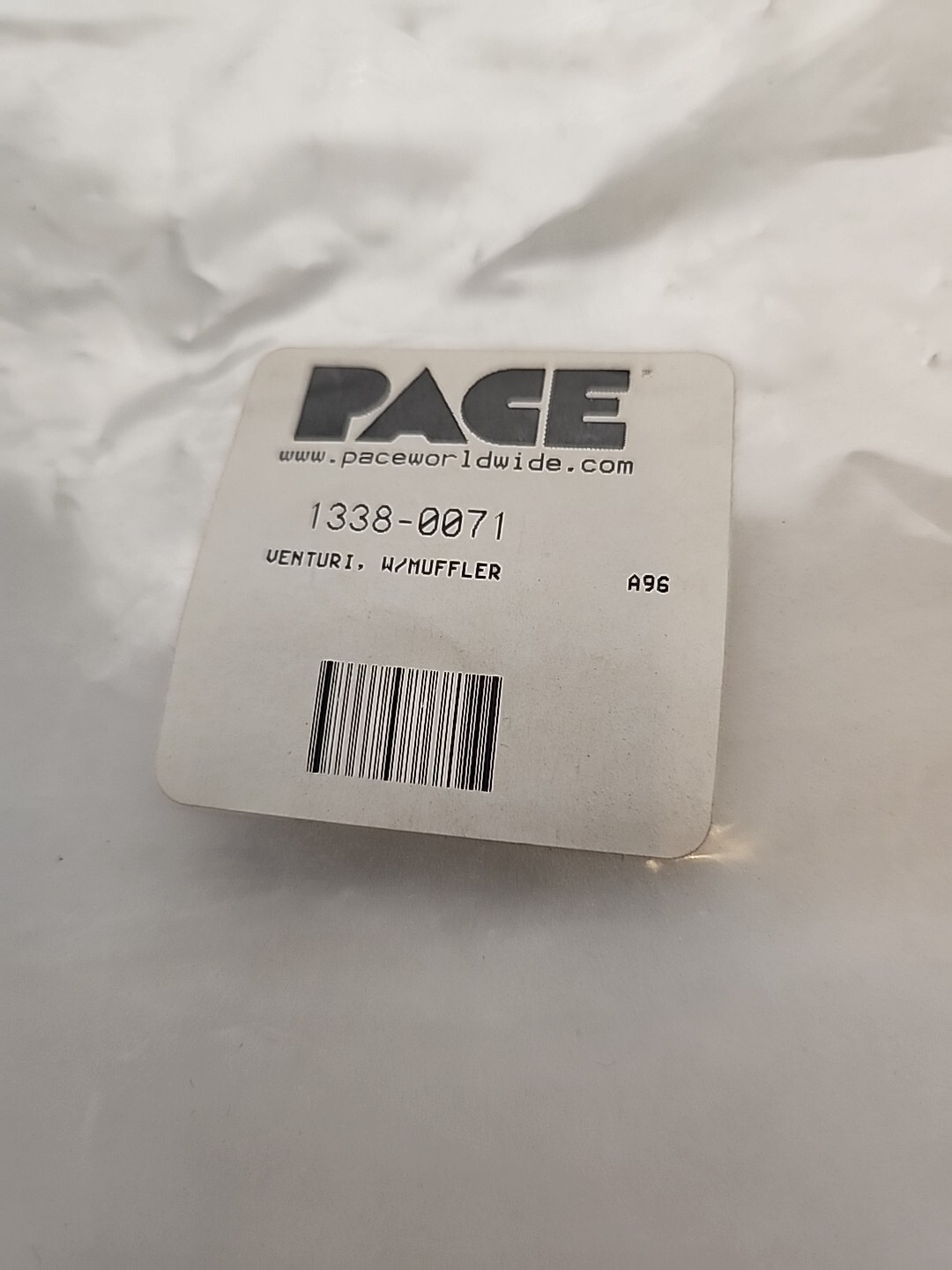 Pace 1338-0071-P1  Venturi Assembly with Muffler - New!