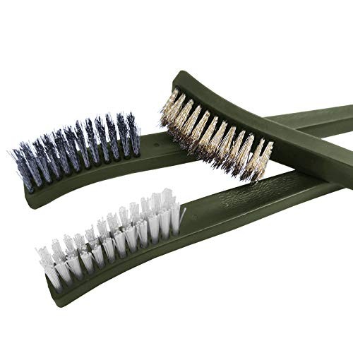 Wire Brush Set for Car Detailing - 9 PCS Cleaning Kit with 3 Brass, 3 Steel,