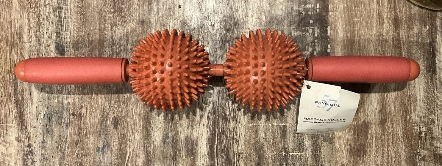 Physique 57 Massage Roller -  Coral  - Handheld - Back And Body Muscle Massager