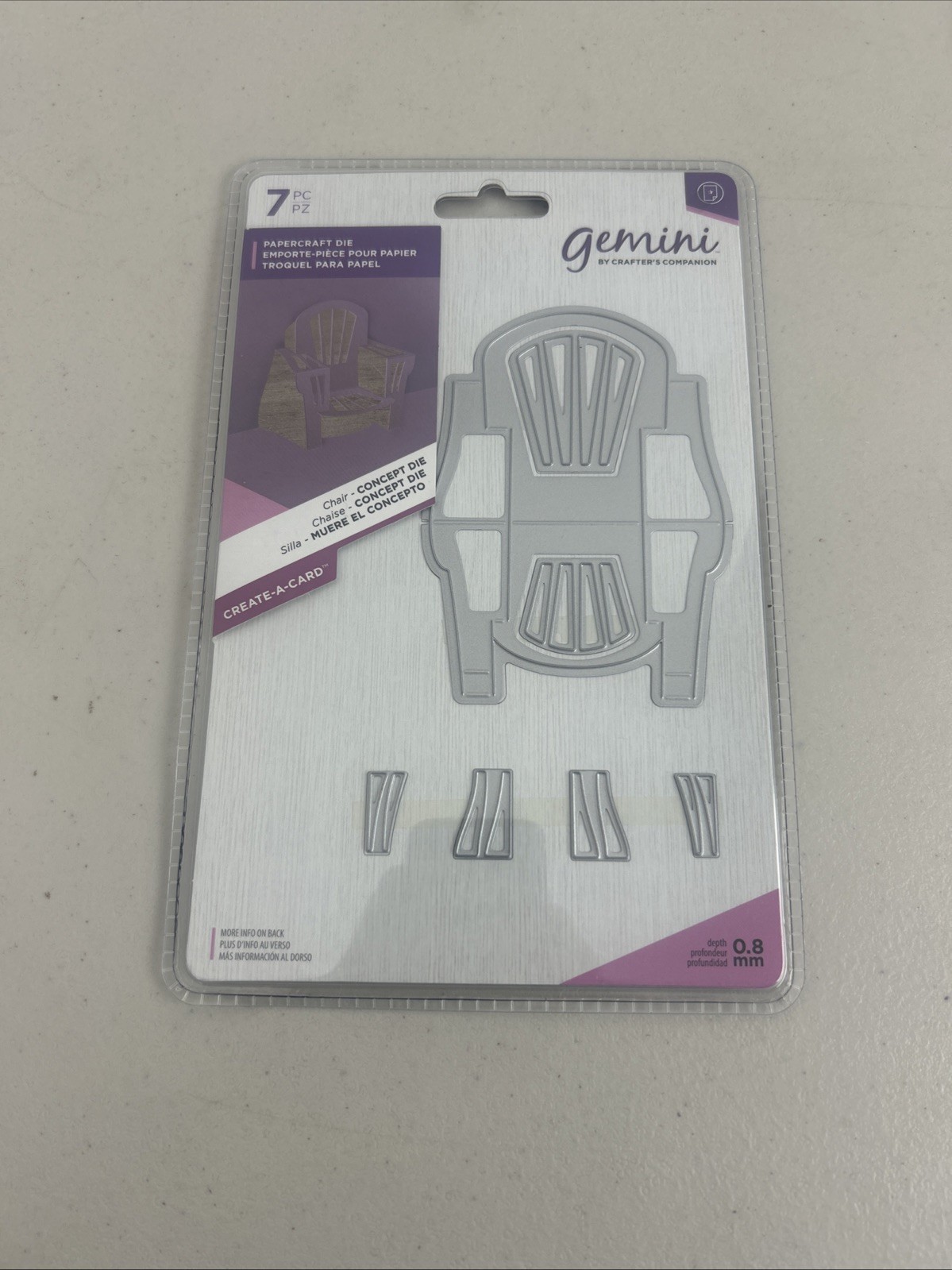 Crafter's Companion Gemini Chair Concept 7PC Papercraft Die