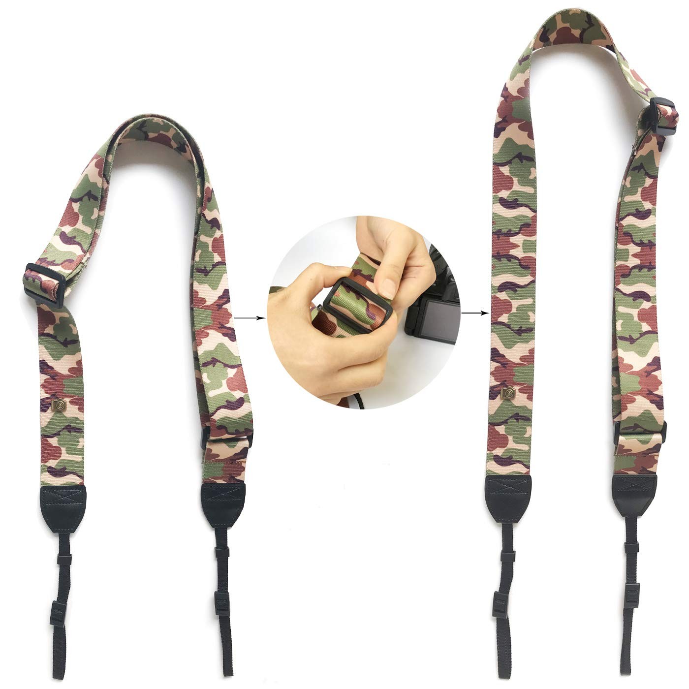 Alled Camera Strap Neck, Adjustable 75, Soft Camouflage Neck