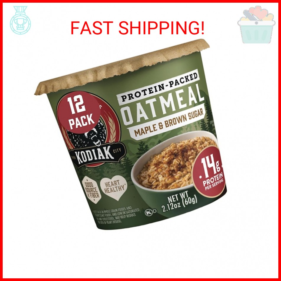 Kodiak Cakes Instant Protein Maple & Brown Sugar Oatmeal in a Cup, 2.12oz (Pack
