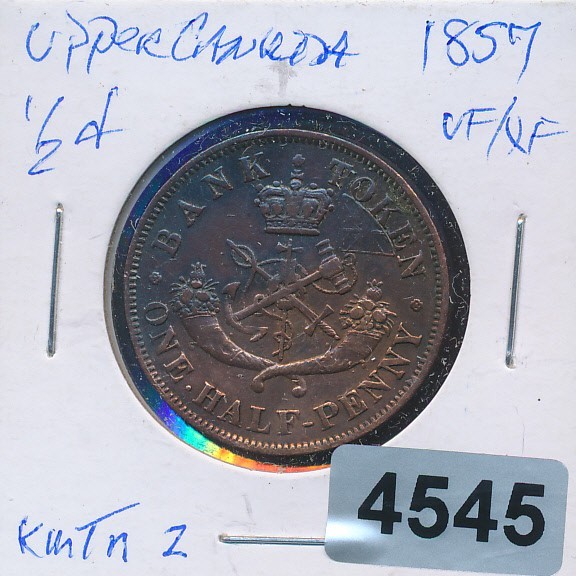 UPPER - CANADA - 1/2 PENNY - TOKEN 1857 - #4545