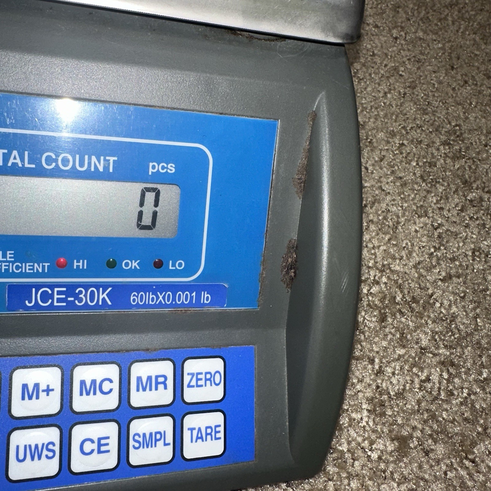 Uline JCE-30K Counting Scale, Plug, 60lbx0.002lb, (read)