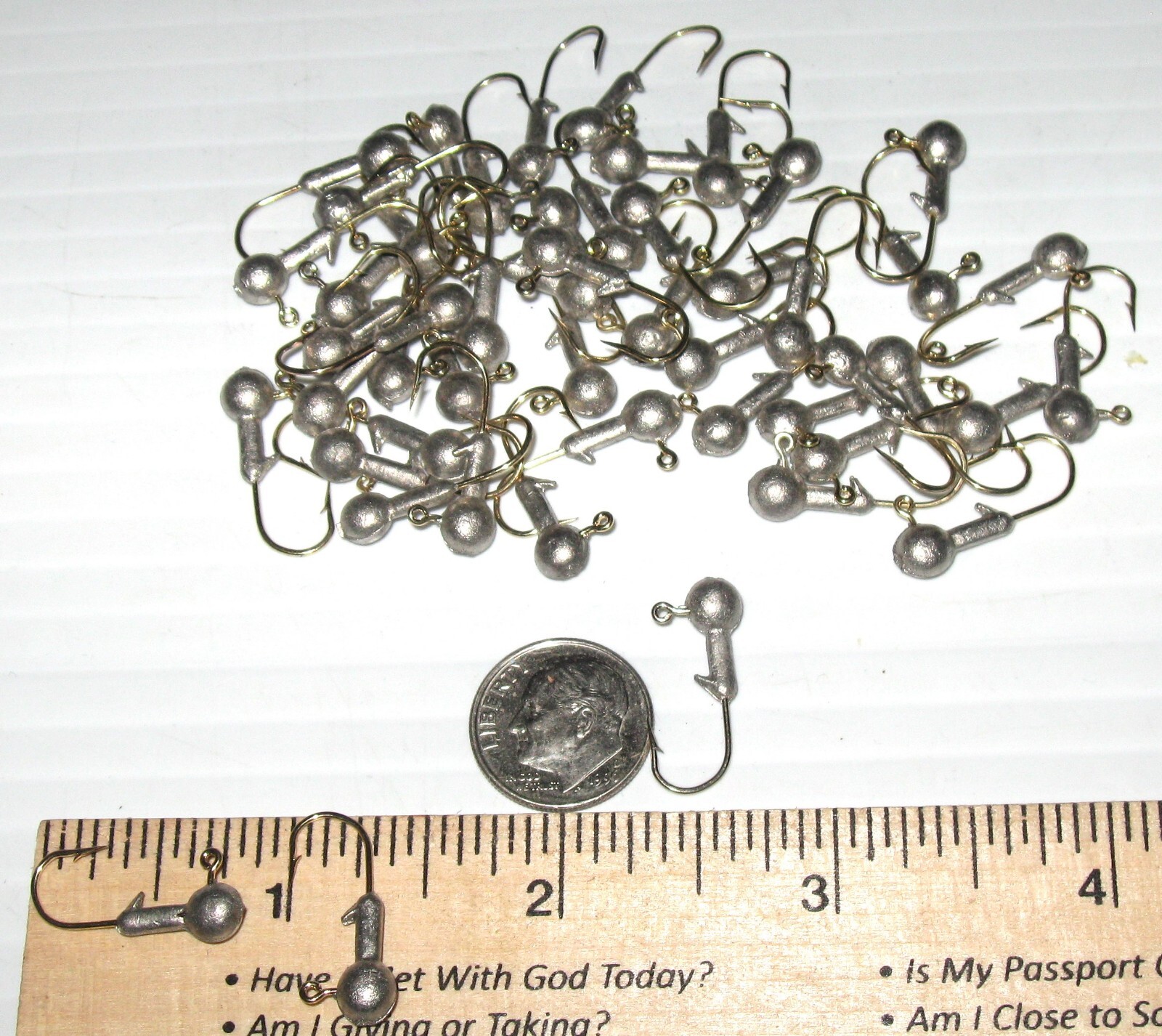 BALL HEAD STYLE  1/32 OZ. NON-LEAD BISMUTH JIG HEADS  LEGAL IN ALL STATES 25 QTY