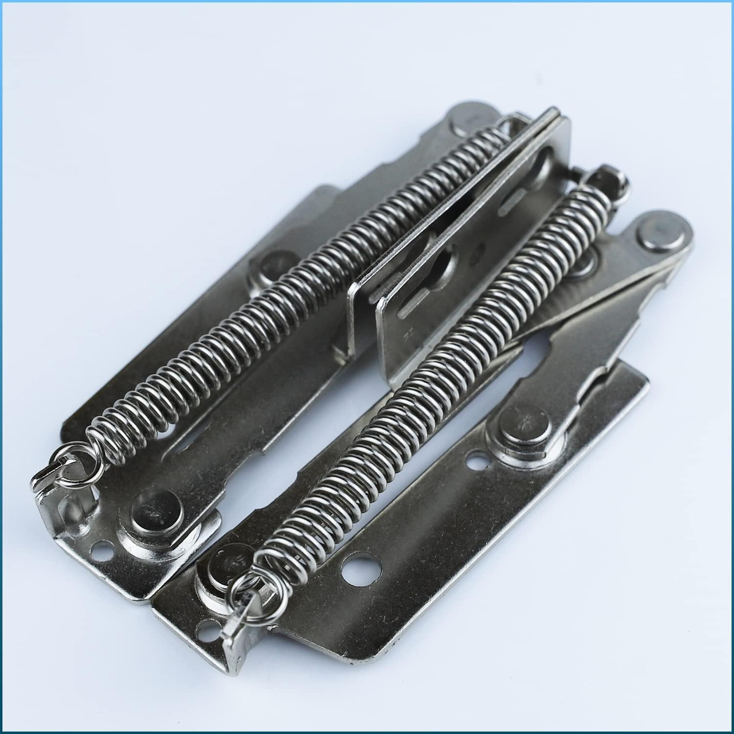 80 Degree Bench Seat Hinge - 1 Pair Steel Cabinet Door Hinge for Toy Box Chest,