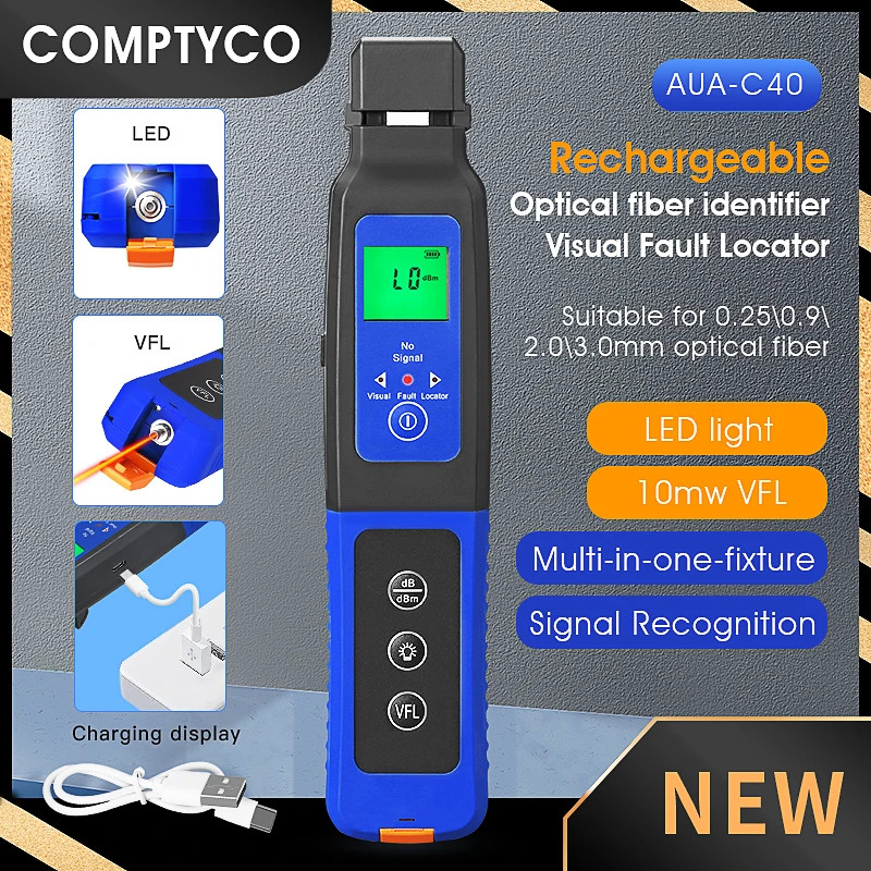 Rechargeable AUA-C40 Fiber Optic Identifier Live Fiber Optical Identifier with B