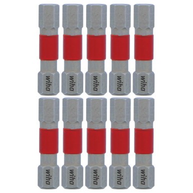 Wiha 76526 MaxxTor Impact Insert Bit Hex 6.0mm x 29mm - 10 Pack