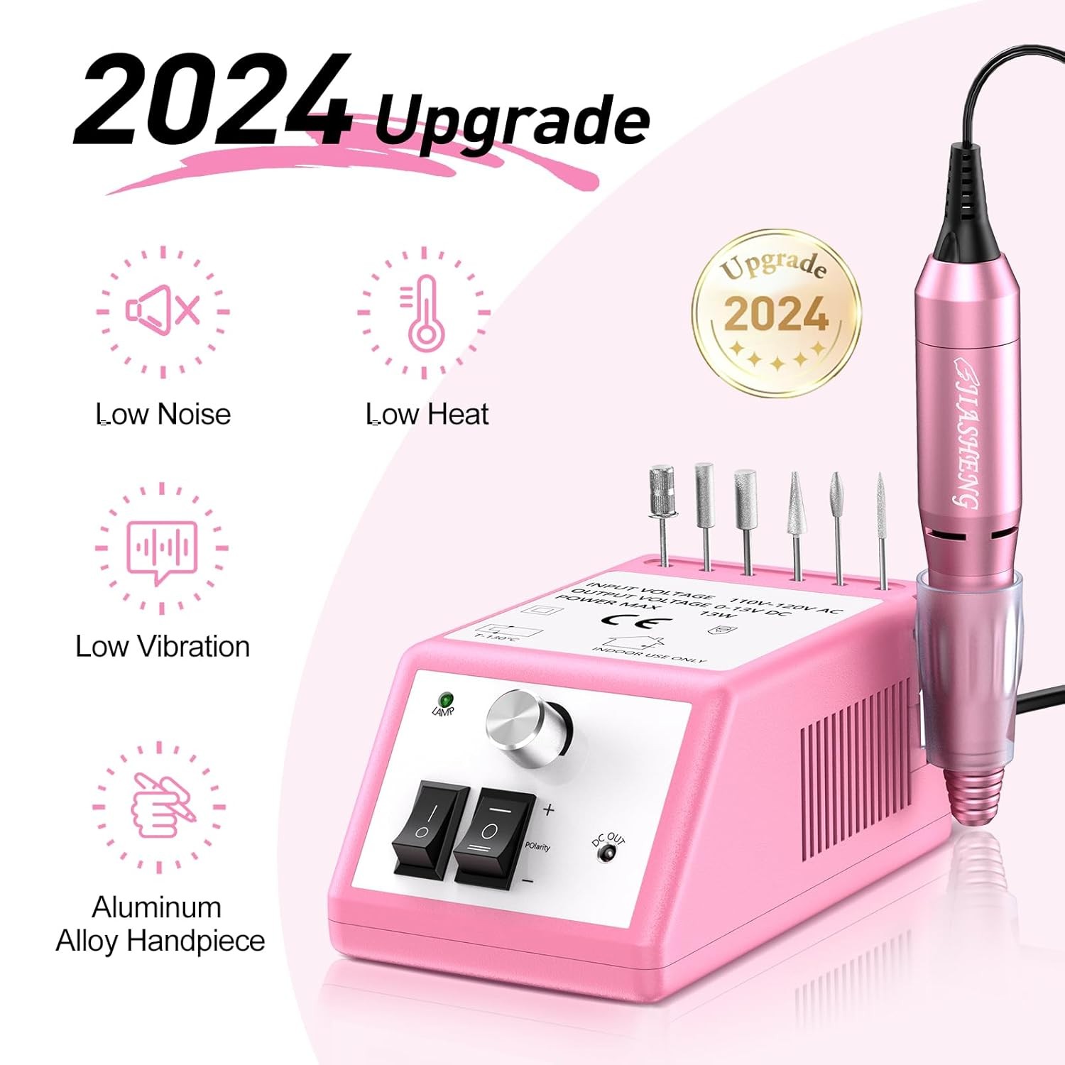 Professional Electric Nail File Drill 20K RPM with Bits & Bands