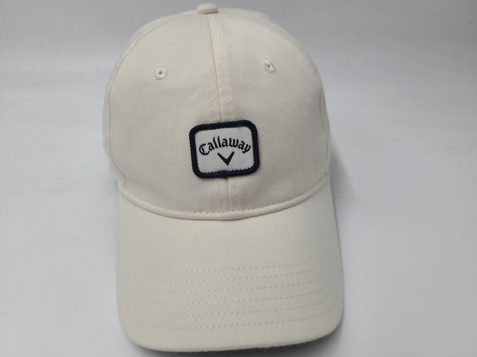 Callaway Golf Flex Fitted S-M Hat Cap Polyester Blend Casual Dad Men Women White