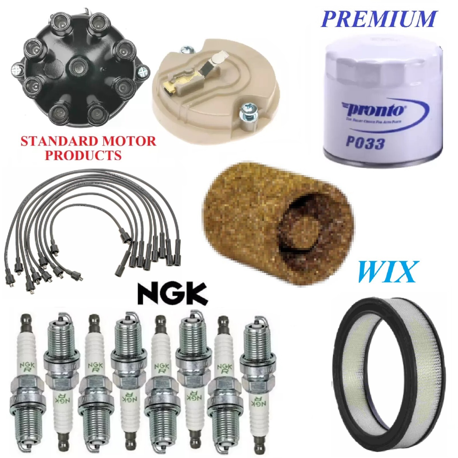 Tune Up Kit Filters Cap Wire Plugs For PONTIAC GRAND AM V8 5.7L 1973