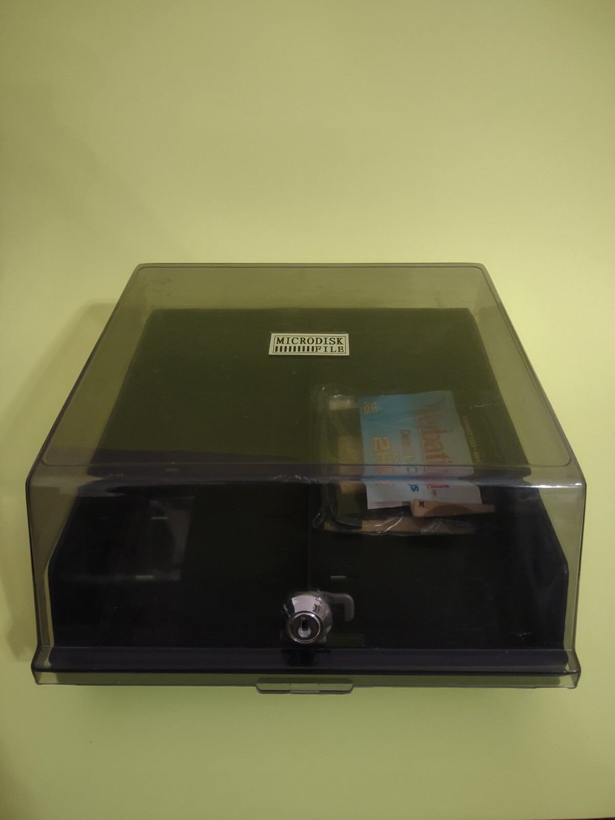 Micro Disk File Storage Container Verbatim For 3.5” Storage Disks Lockable Case