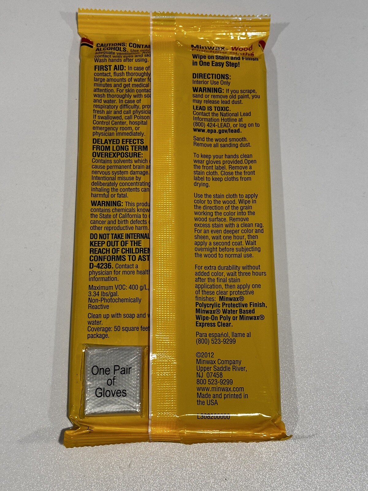 Minwax Wood Finishing Cloths, Maple